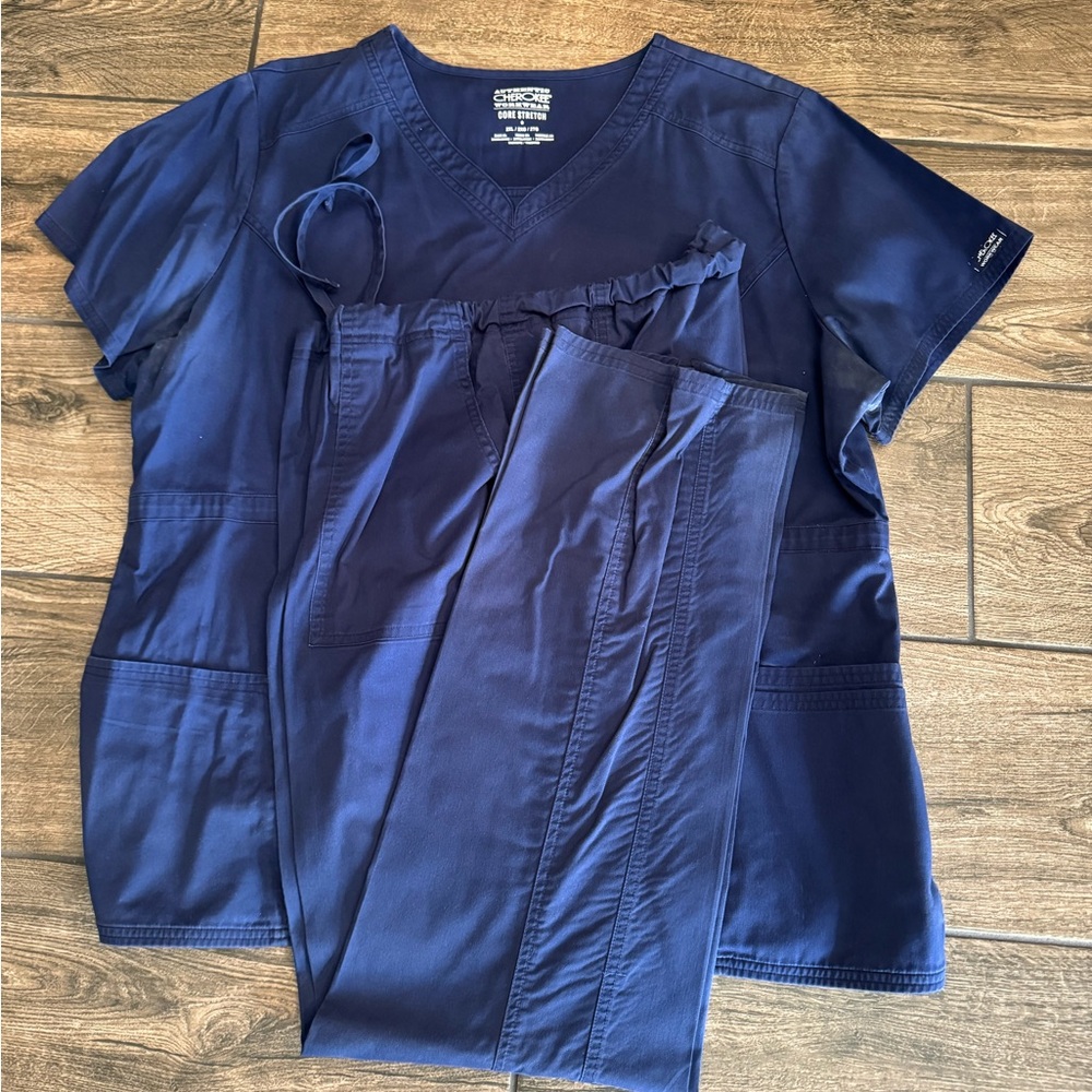 Cherokee Navy Blue Scrub Set #1